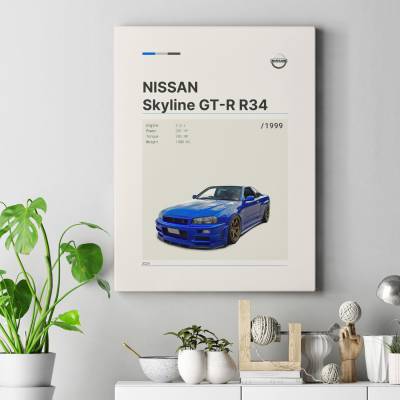 تابلو کنواس (بوم) نیسان - Nissan Skyline 