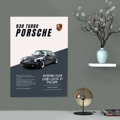 پوستر سیلک پورشه - Porsche 930 Turbo
