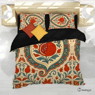 روتختی دو نفره ترمه سنتی با نقوش انار