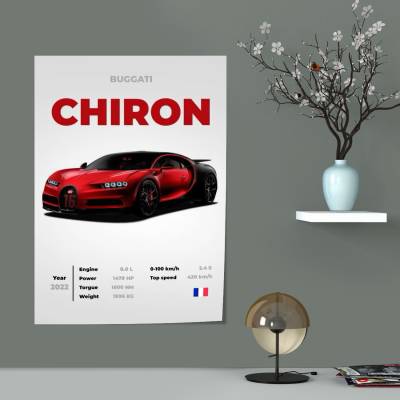 پوستر سیلک بوگاتی - Buggati Chiron