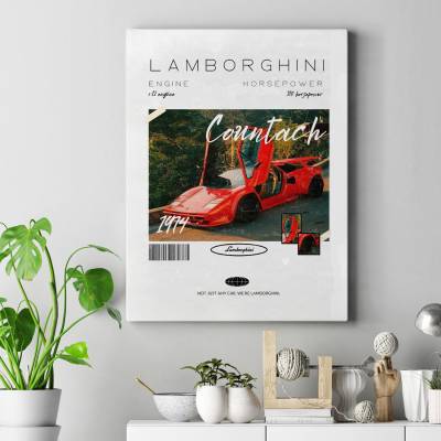 تابلو کنواس (بوم) لامبورگینی - Lamborghini Countach 