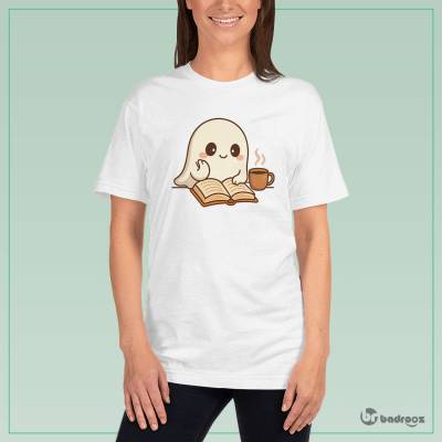 تی شرت زنانه روح کارتونی کتاب‌خوان