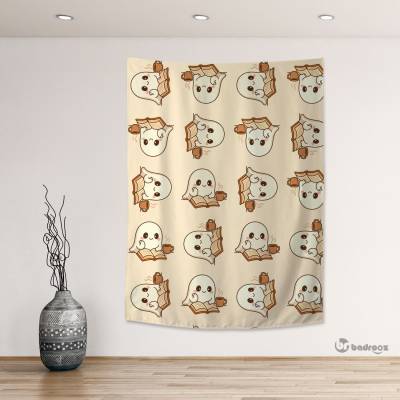 بک دراپ روح کارتونی کتاب‌خوان