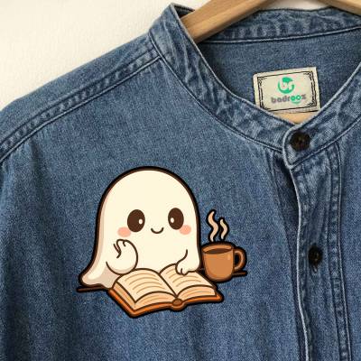 پچ حرارتی (برچسب لباس) روح کارتونی کتاب‌خوان