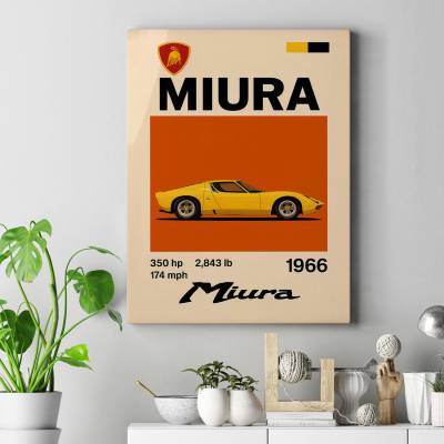 تابلو کنواس (بوم) لامبورگینی - Lamborghini Miura
