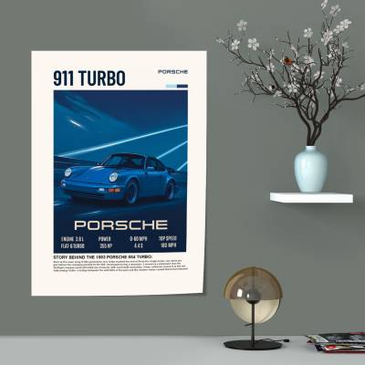 پوستر سیلک پورشه - Porsche 911 Turbo 2