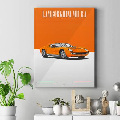 تابلو کنواس (بوم) لامبورگینی - Lamborghini Miura 2