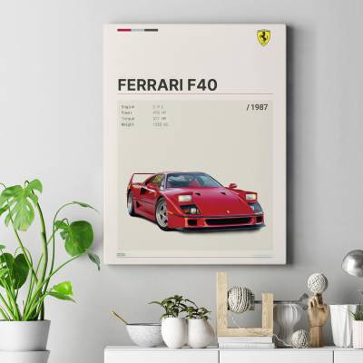 تابلو کنواس (بوم) فراری - Ferrari F40 3