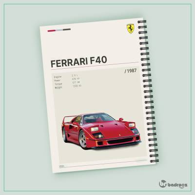 دفتر یادداشت فراری - Ferrari F40 3
