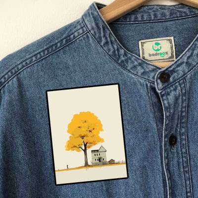 پچ حرارتی (برچسب لباس) خانه پاییزی