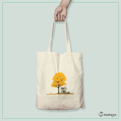 کیف خرید کتان (توت بگ) خانه پاییزی