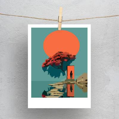 پولاروید(فتوکارت) در امتداد غروب