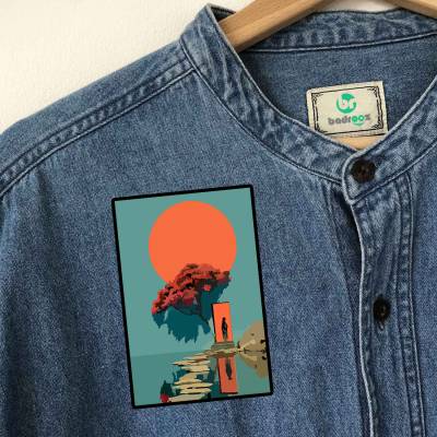 پچ حرارتی (برچسب لباس) در امتداد غروب