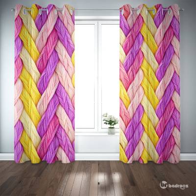 پرده پانچ طرح بافت طنابی