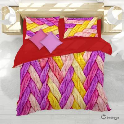 روتختی دو نفره بافت طنابی آبرنگی