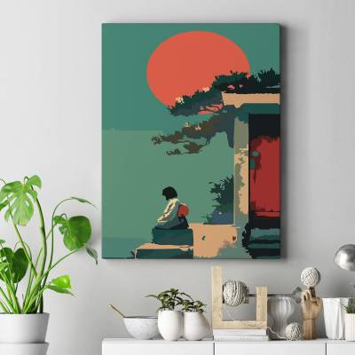 تابلو کنواس (بوم) لحظه مکث