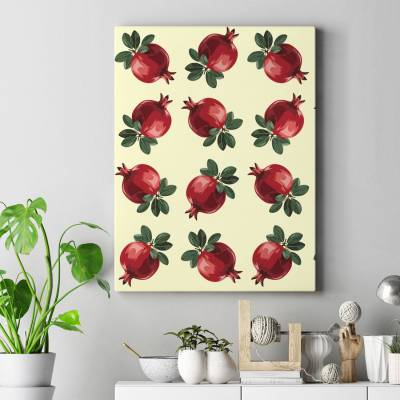 تابلو کنواس (بوم) انار آبرنگی