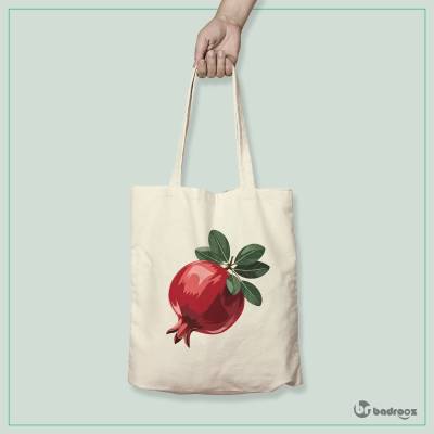 کیف خرید کتان (توت بگ) انار آبرنگی