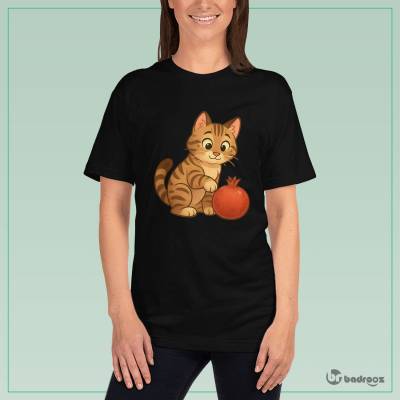 تی شرت زنانه بچه گربه و انار