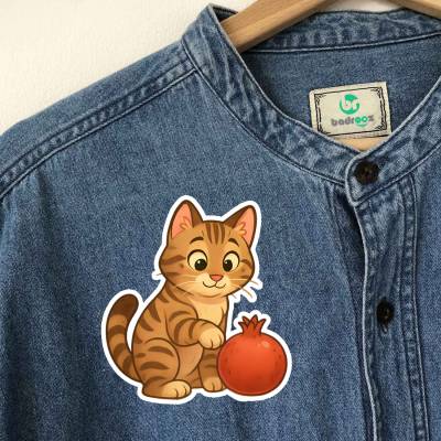 پچ حرارتی (برچسب لباس) بچه گربه و انار
