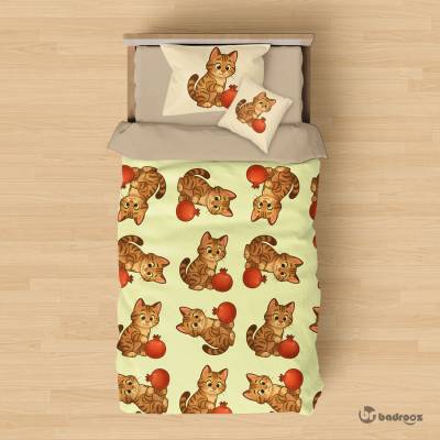 روتختی یک نفره بچه گربه و انار