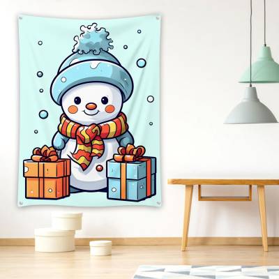 دراپ بنر  آدم برفی کارتونی