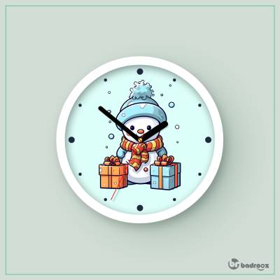 ساعت دیواری   آدم برفی کارتونی