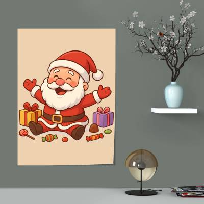 پوستر سیلک بابانوئل و شکلات