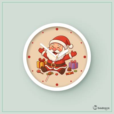 ساعت دیواری  بابانوئل و شکلات