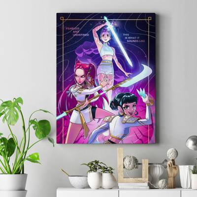 تابلو کنواس (بوم) Kpop Demon Hunters 4