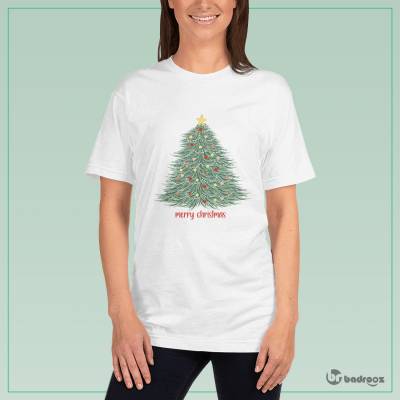 تی شرت زنانه merry christmas.tree