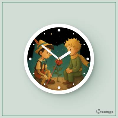 ساعت دیواری  شازده‌کوچولو و پینوکیو