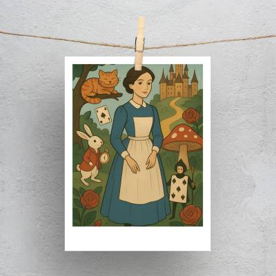 پولاروید(فتوکارت) الیزابت بنت در سرزمین عجایب