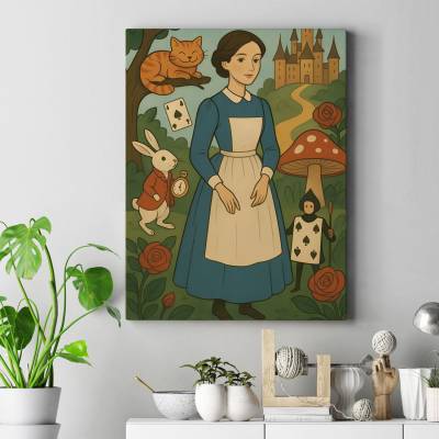 تابلو کنواس (بوم) الیزابت بنت در سرزمین عجایب