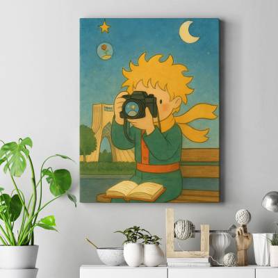 تابلو کنواس (بوم) شازده کوچولوی عکاس