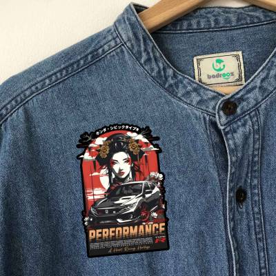 پچ حرارتی (برچسب لباس) طرح هوندا سیویک تایپ R – طراحی ژاپنی پرفورمنس