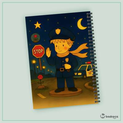 دفتر یادداشت شازده کوچولو در لباس پلیس