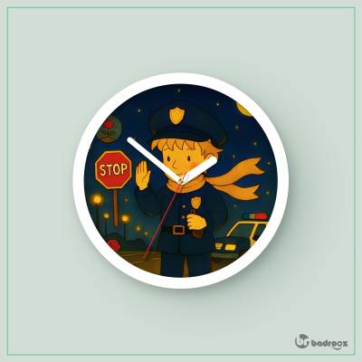 ساعت دیواری  شازده کوچولو در لباس پلیس