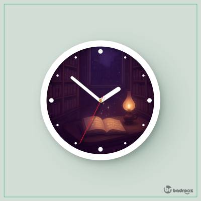 ساعت دیواری  کتابخانه‌ی نیمه‌شب