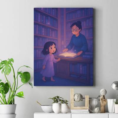 تابلو کنواس (بوم) نورا و خانم الم