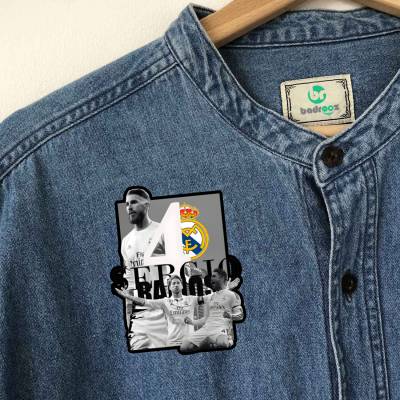 پچ حرارتی (برچسب لباس) فوتبال بازیکن رئال مادرید شماره ۴ سرخیو راموس