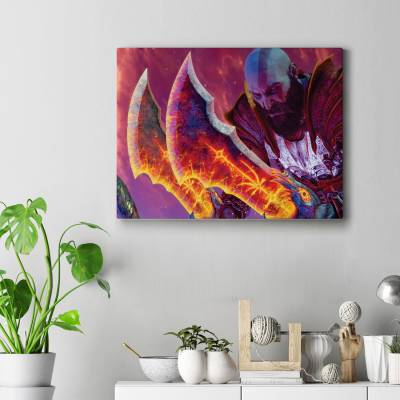 تابلو کنواس (بوم) خدای جنگ (God of War)-11