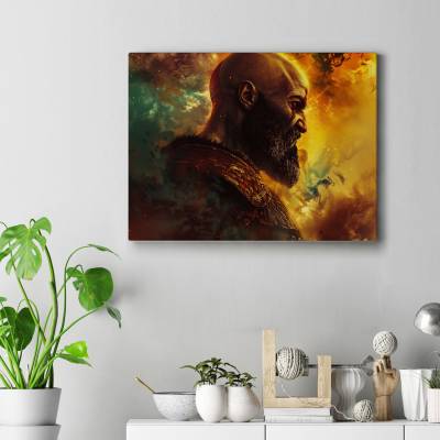 تابلو کنواس (بوم) خدای جنگ (God of War)-12