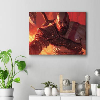 تابلو کنواس (بوم) خدای جنگ (God of War)-14