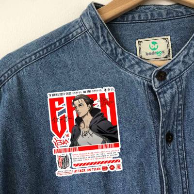پچ حرارتی (برچسب لباس) طرح اRen Yeager – انیمه Attack on Titan با طراحی مدرن و ستیل ژاپنی