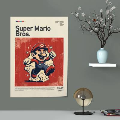 پوستر سیلک سوپر ماریو - Super Mario Bros