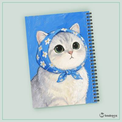 دفتر یادداشت گربه با روسری