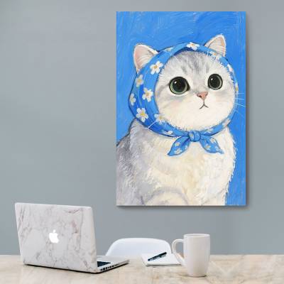 شاسی  گربه با روسری