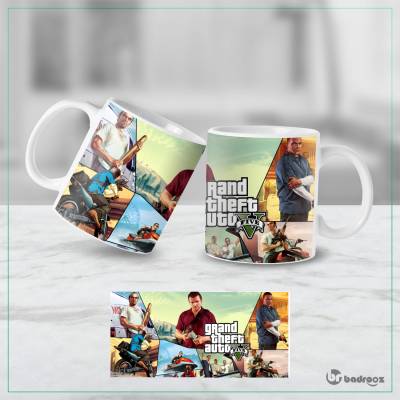 ماگ  گیمینگ جی تی ای وی GTA V - لیوان طرح Grand Theft Auto 5