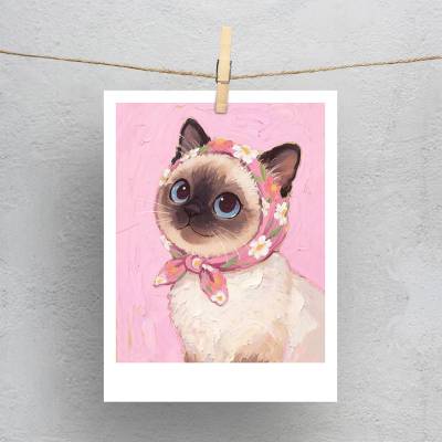 پولاروید(فتوکارت) گربه با روسری 2